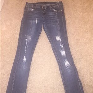 Distressed jeans